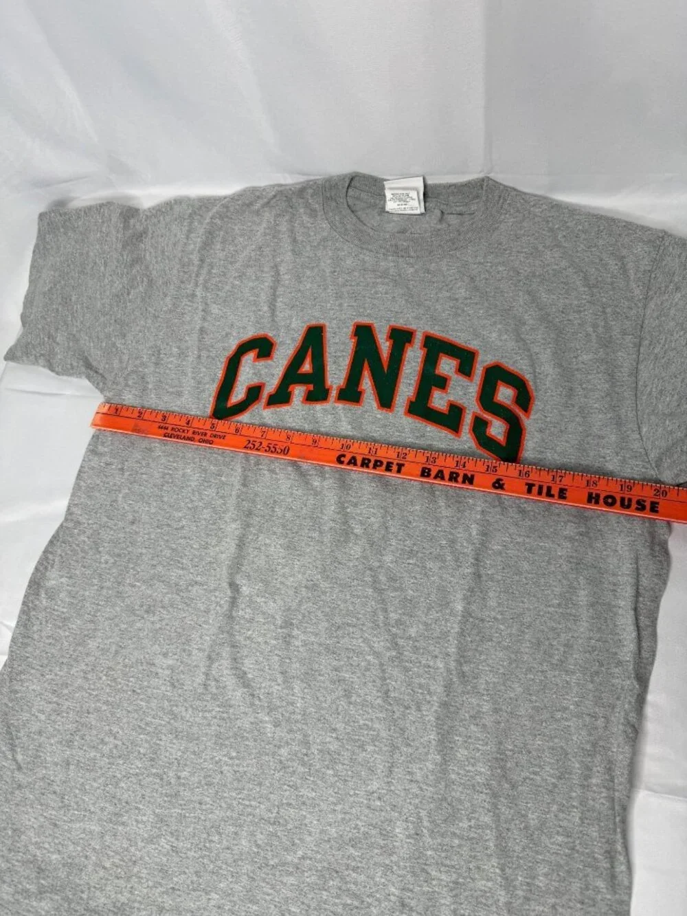 Champion Gray Canes T-Shirt Large Cotton Blend Shirt Crew Neck Size L - Picture 5 of 7